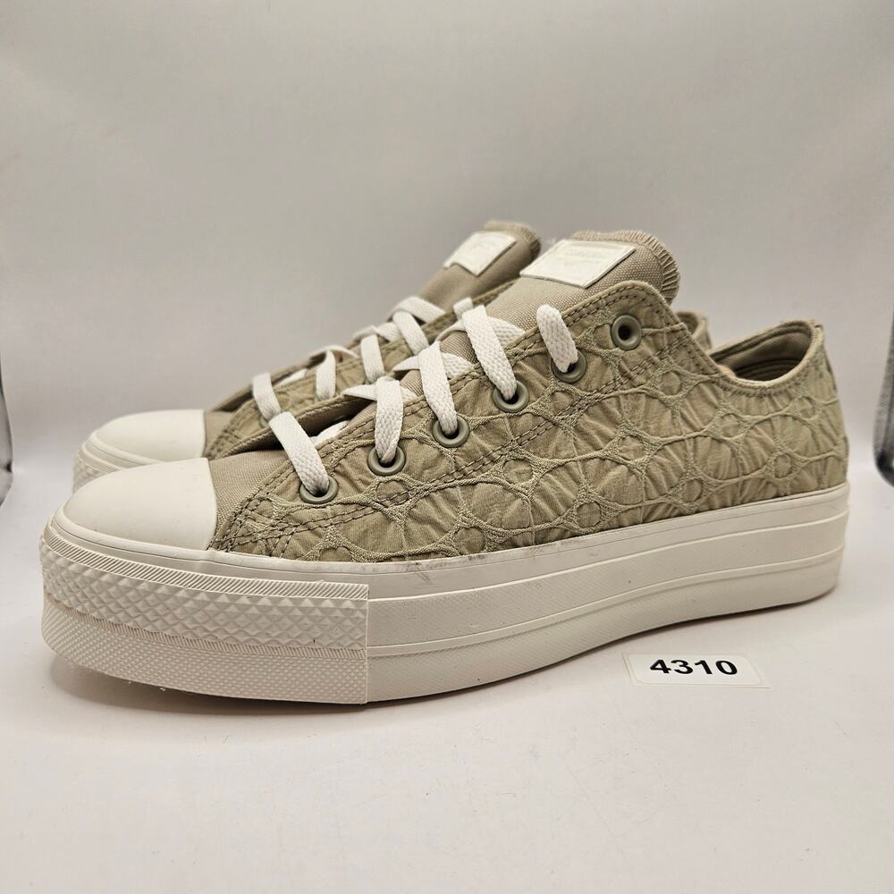CONVERSE WOMEN'S 11 CHUCK TAYLOR ALLSTAR SAGE LIFT LOW PLATFORM TEXTURED A13524C